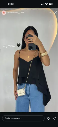 Blusa Assimétrica Preta