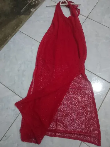 Saída de praia tule rendado vem com a parte de cima só usado