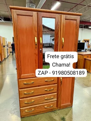 Guarda roupa de solteiro madeira jatobá NOVO!