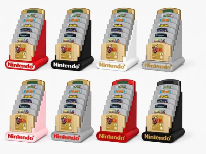 Suporte Organizador para Cartuchos Nintendo 64 - Design Retrô Nintendo