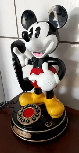 Telefone Mickey anos 90. 37cm de altura