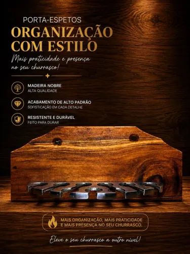 Porta espeto alumínio 