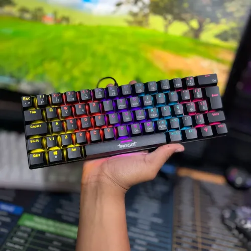 Novo! Teclado Mecânico Compacto Silencioso