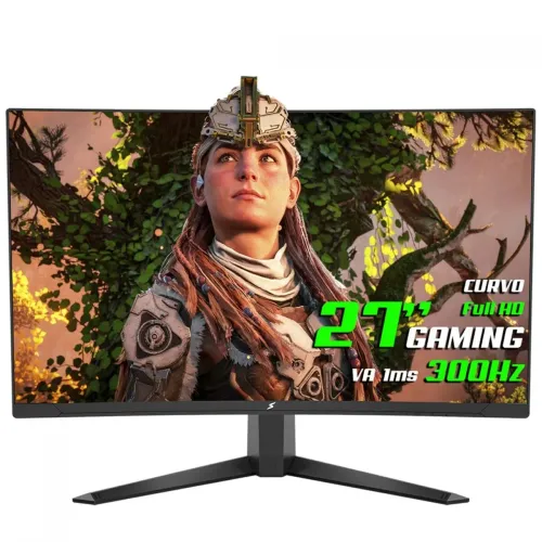 Monitor Gamer SuperFrame UltraX, 27 Pol, Curvo, Full HD, Fast VA, 1ms, 300Hz,