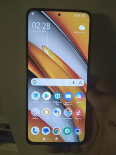 POCO F3 128 GB - Funcionando - Tela com linha e bateria para trocar