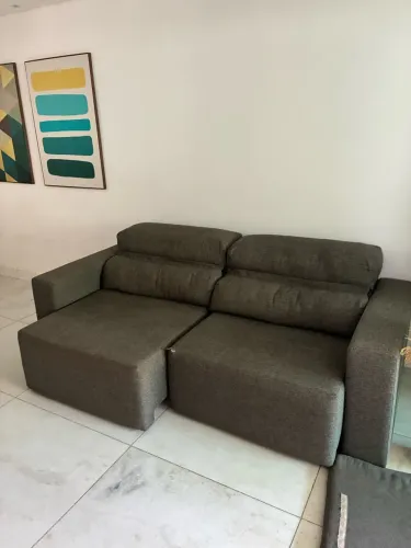 Sofá 2 lugares cinza