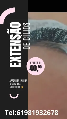 Extensão de cílios tufinhos