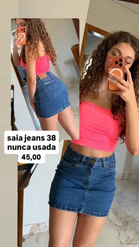 saia jeans nunca usada tam. 38