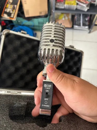 Microfone CSR yvm55 - Vintage com Case