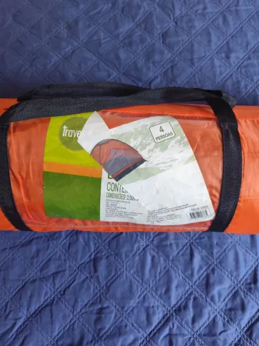 Barraca para 4 pessoas + bomba de colchão inflável