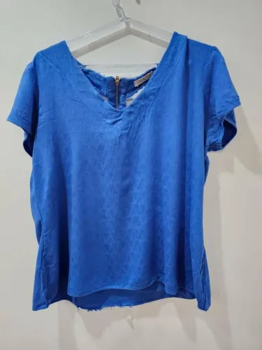 Blusa Fem.Azul visual Top Tamanho M