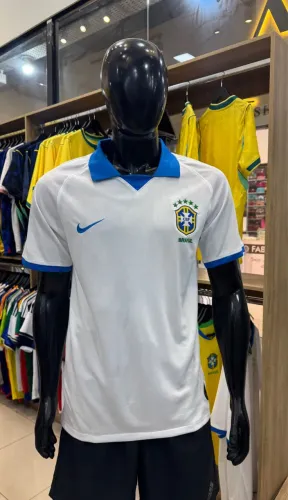 Polo Brasil branca azul 19/20 masculina