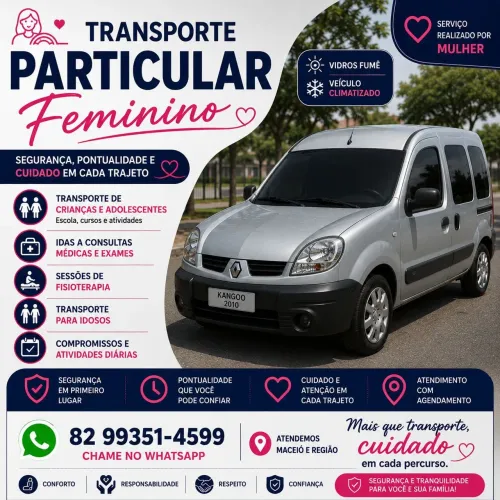 Transporte particular - Motorista Mulher 