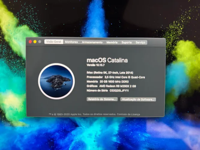 iMac 27" Retina 5K (2014) | 20GB RAM + HD 1TB + Caixa e Acessórios