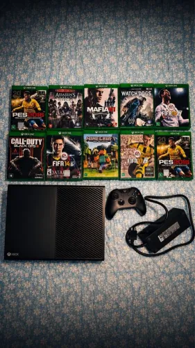 Xbox one 1 controle e jogos