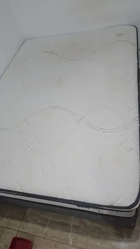 Cama de casal box + colchão Ortobom