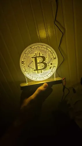 Luminária Moeda Bitcoin