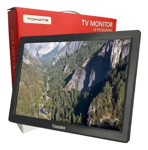 Tv Monitor Portátil 14 tomate Hdmi Usb Preto