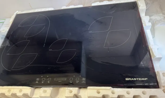 COOKTOP POR INDUÇÃO BRASTEMP 4 BOCAS - NOVO - MODELO BDJ77AEBNA