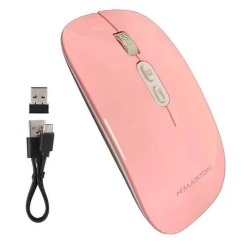 Mouse sem fio Wireless sem fio Rosa para Notebook , PC, Smartphone, Tablet Novo