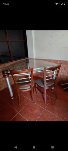 mesa de jantar de vidro