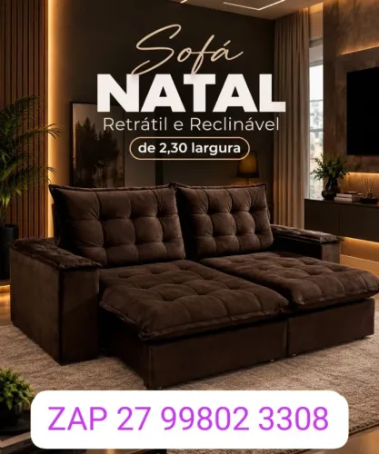 - Sofá Retrátil e Reclinável -230M de largura