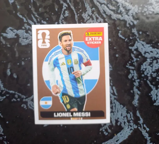 Figurinha bronze do Messi álbum copa 2026
