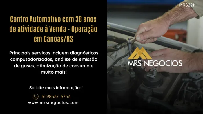 Centro Automotivo com 38 anos de atividade à Venda - Operação em Canoas/RS
