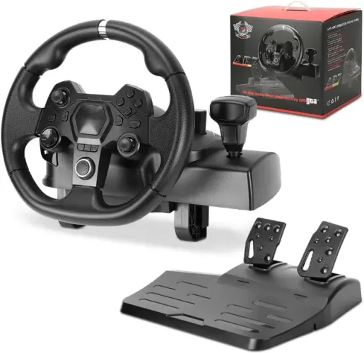 Volante Gamer Steering Wheel APEX AP7 para PC/Android/Consoles