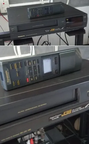Vídeo Cassete Panasonic NV-J38 HQ + Controle Original (No Estado)