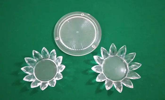 Conjunto porta velas flor de lotus