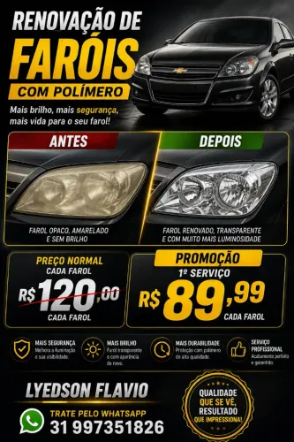 Restauração de farol em domicilio