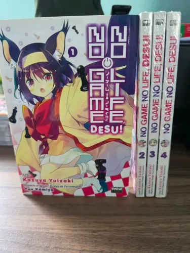 Mangá No Game No Life Vol. 1 ao 4 - Excelente Estado!