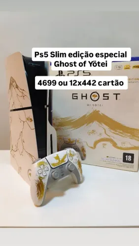 Ps5 slim com leitor edição Ghost of Yötei 90 dias de garantia