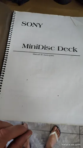 Manual do mini disc Sony