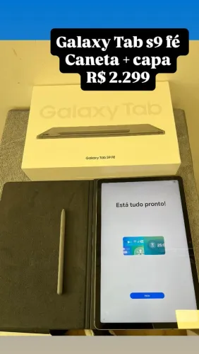 Galaxy TAB S9 Fe com capa e spen