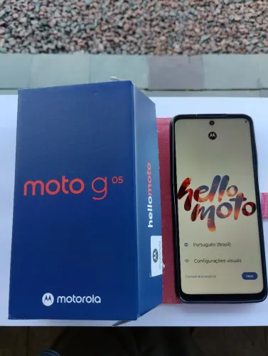 Vendo Smartphone G05 128GB usado em estado de novo com película e capa carteira 