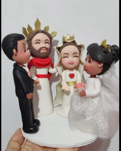Topo de casamento biscuit