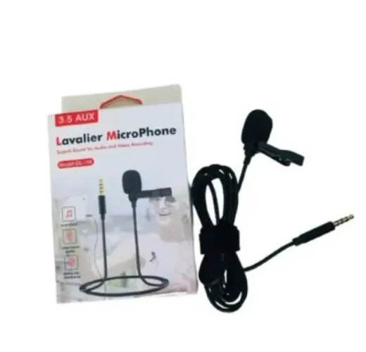 Microfone De Lapela Lavalier 3.5 AUX GL 119 (Novo)