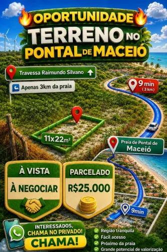 PONTAL DE MACEIÓ TERRENO OPORTUNIDADE 