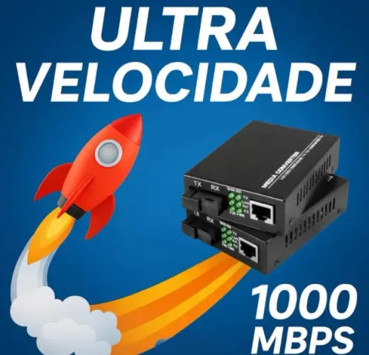 CONVERSOR DE FIBRA ÓPTICA GIGABIT - 1000MBPS RJ45