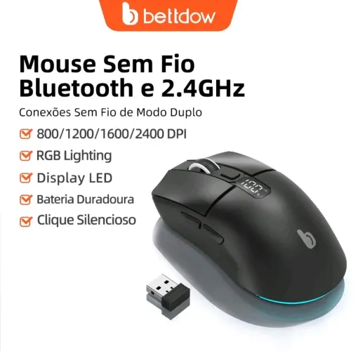 Mouse Sem Fio Bluetooth