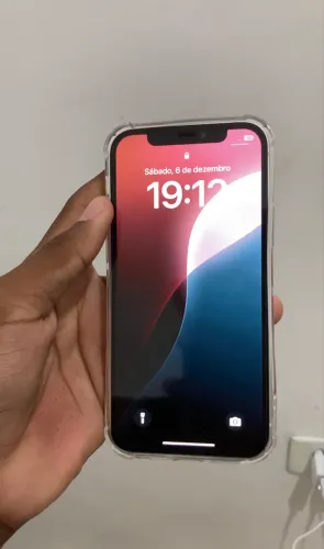 iPhone 12 branco 256gb bateria 87% para trocar.