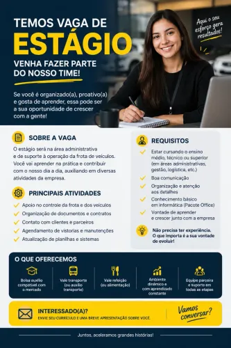 VAGA DE ESTÁGIO | MEIO PERÍODO
