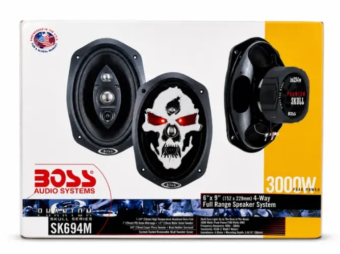 Alto Falante - BOSS Audio Systems SK694M Phantom Skull 6x9 - Original - Marca Americana