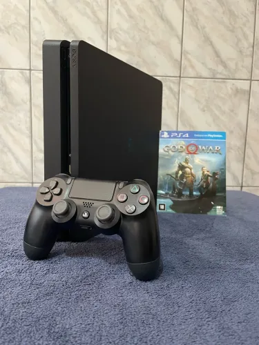 Ps4 Slim 1Tb Impecável com 1 Controle Original e 1 Jogo em CD