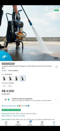 Lavadora de alta pressão chiaperini 