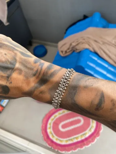 Pulseira de Bali pikun prata 925 legítima 