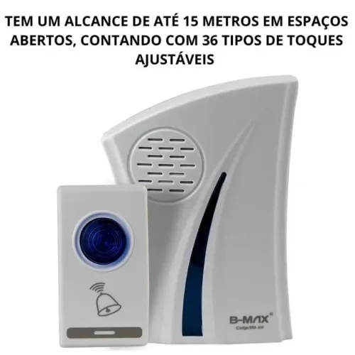 Campainha Sem Fio com 15 Metros de Alcance