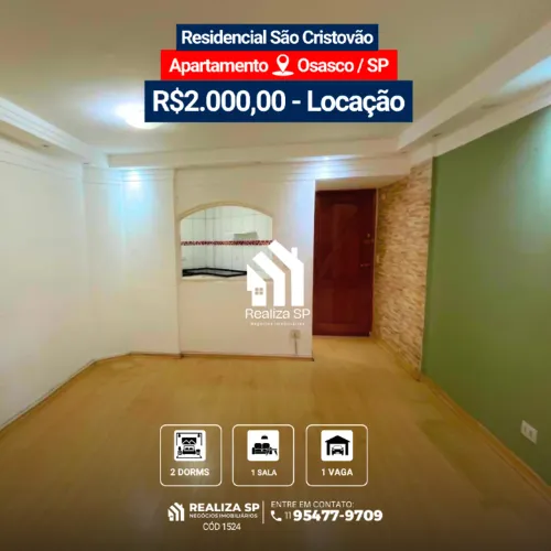 Apartamento para locação Residencial São Cristóvão - Osasco / SP!